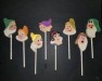 565sp Black Snow and Elves Chocolate Candy Lollipop Mold